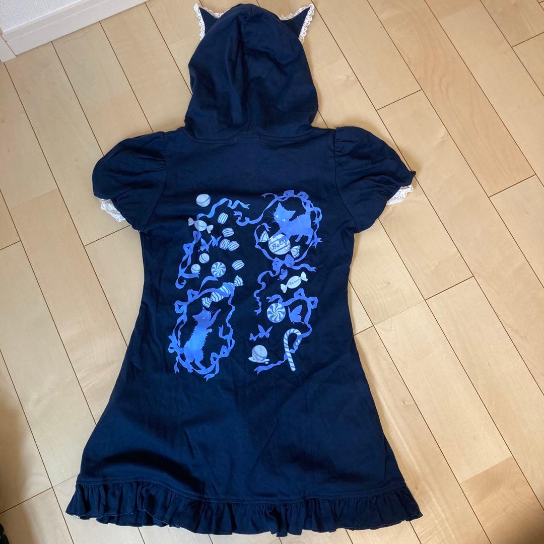 新品　プトマヨ PUTUMAYO 猫耳 チュニックワンピース　ブルー系