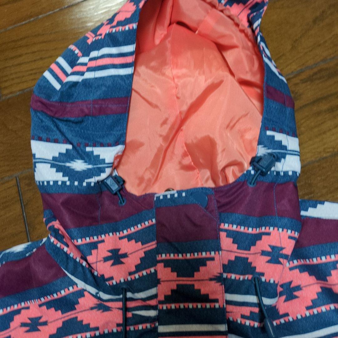 【美品】ROXY　スノボウェア　上下セット　総柄　オルテガ柄　ピンク　Ｓ