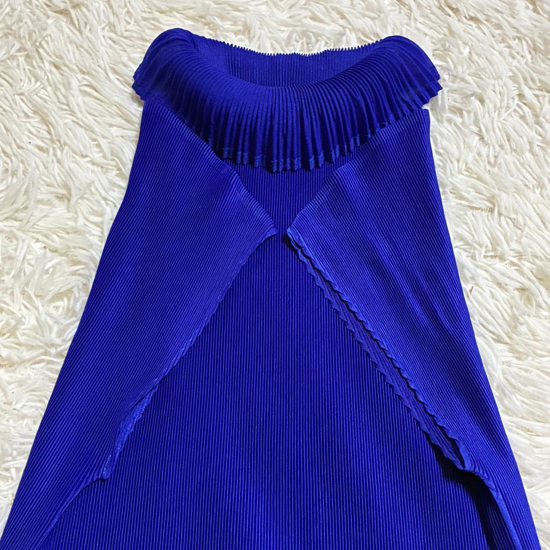 【美品】ISSEI　MIYAKE　プリーツプリーズ　タートルネック　半袖シャツ