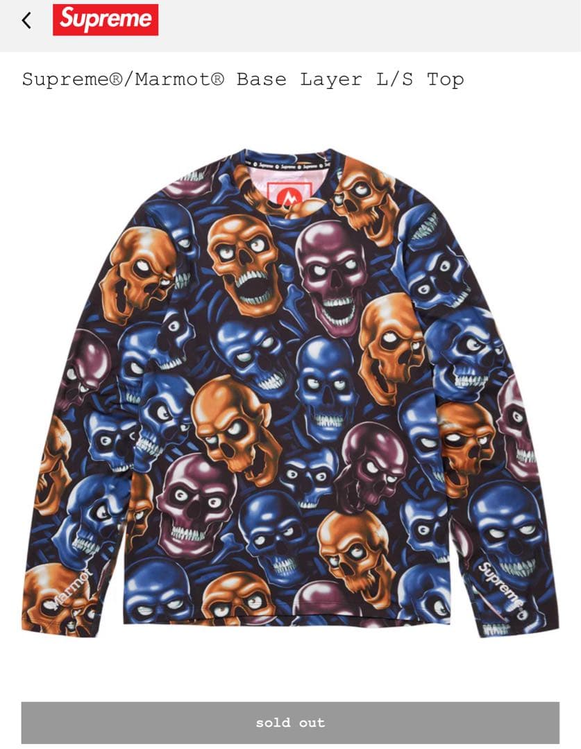 トップス Supreme Marmot Base Layer L/S Top L
