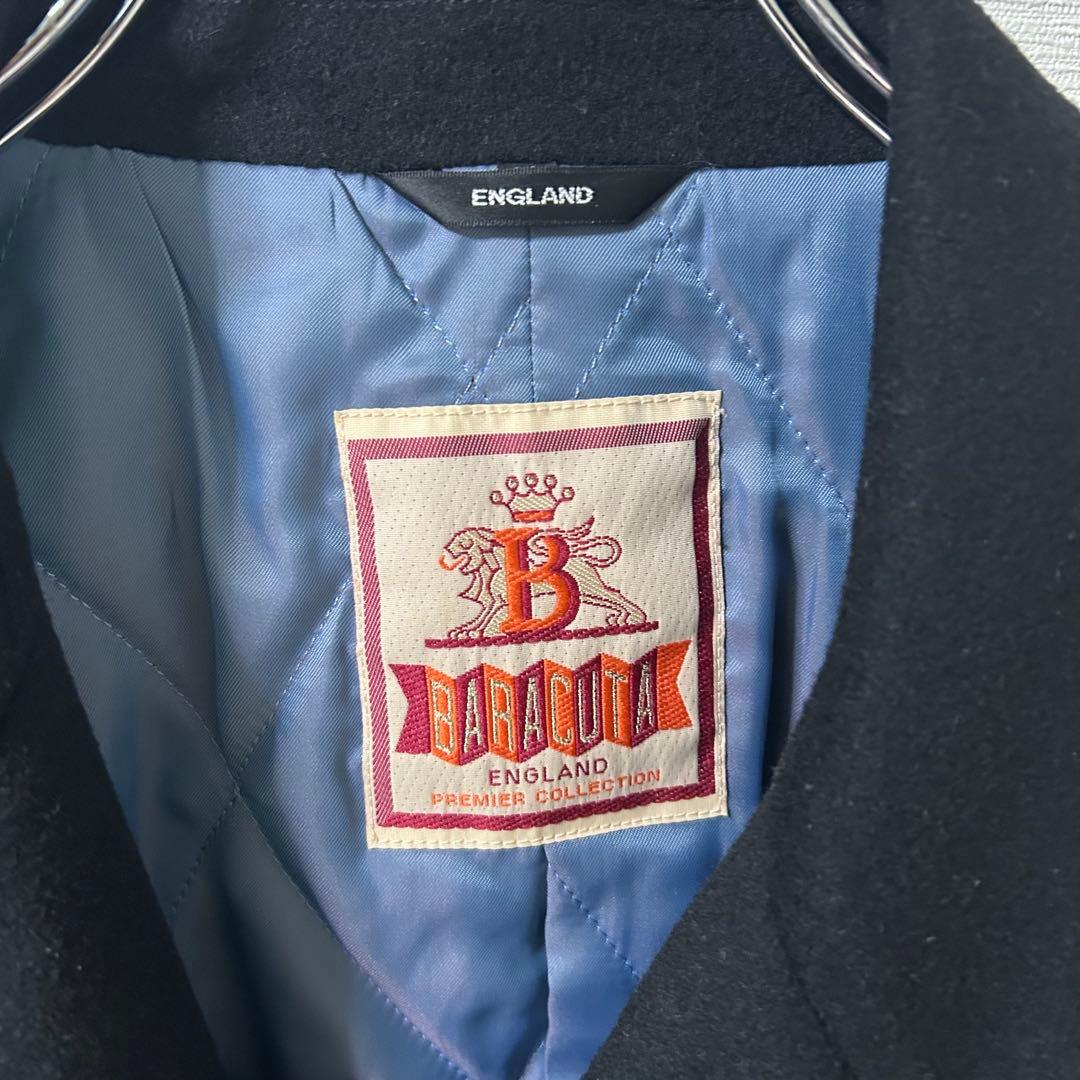 希少BARACUTA ダブルチェスターコート　ロングコートg10 裏地　アンゴラ