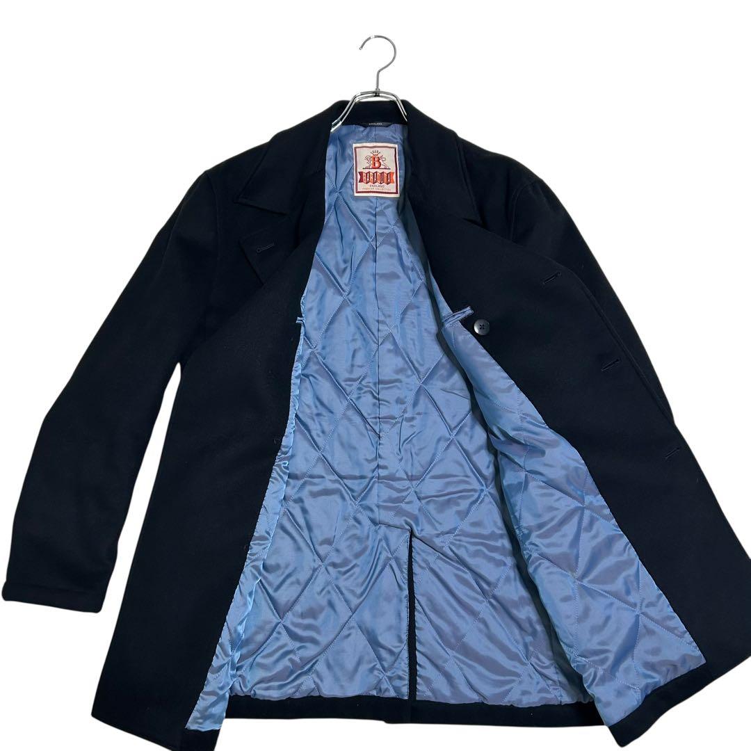希少BARACUTA ダブルチェスターコート　ロングコートg10 裏地　アンゴラ