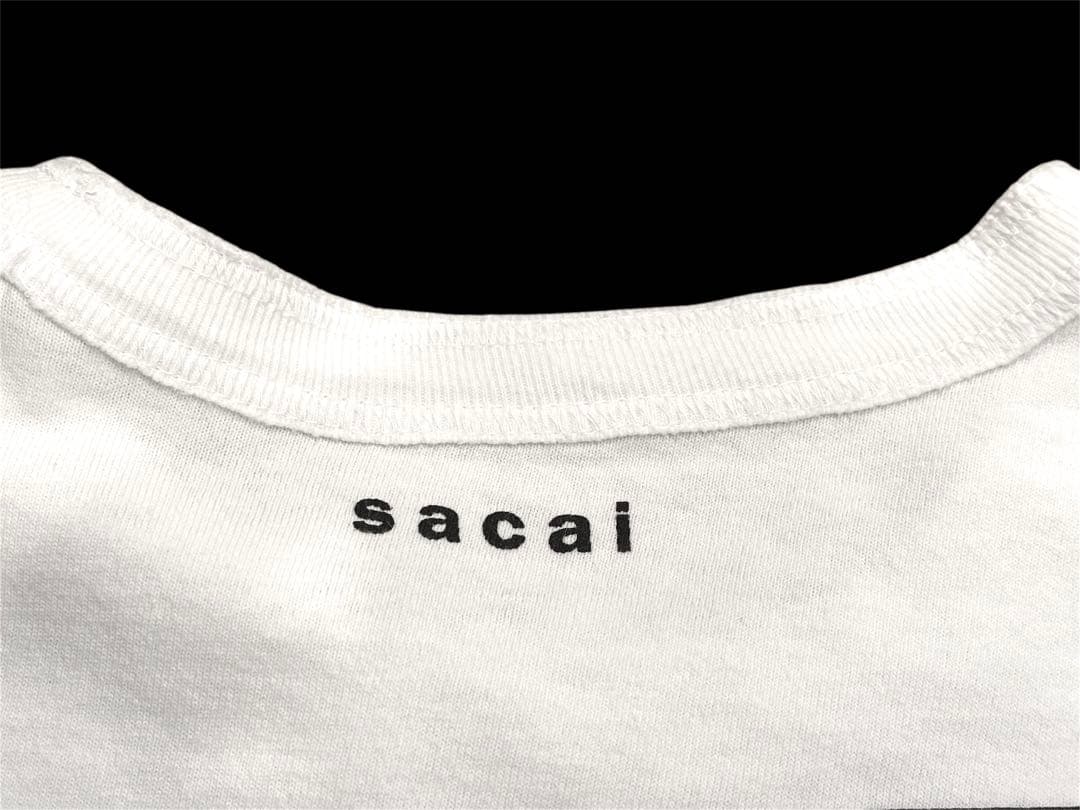 sacai 21ss archive mix Tシャツ 白2 紙タグあり