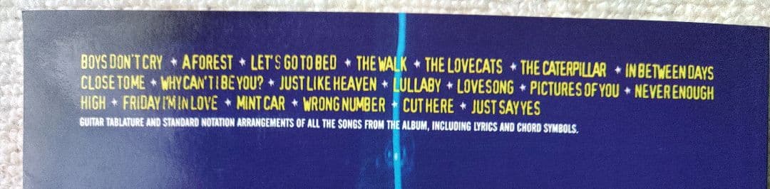 THE CURE GREATEST HITS ギタースコア