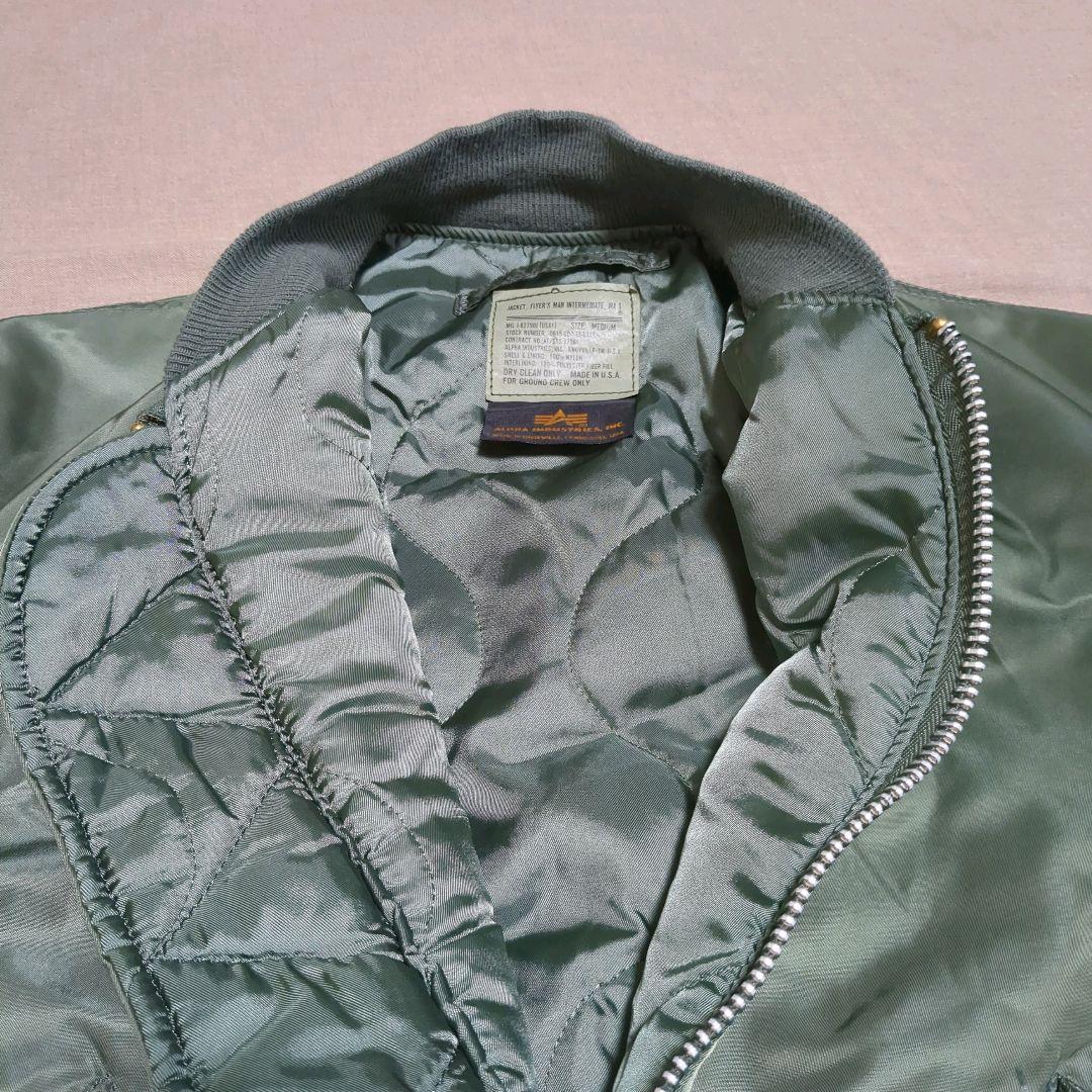 アルファ MA-1 フライトジャケット グランドクルー 短丈 USA製 90s