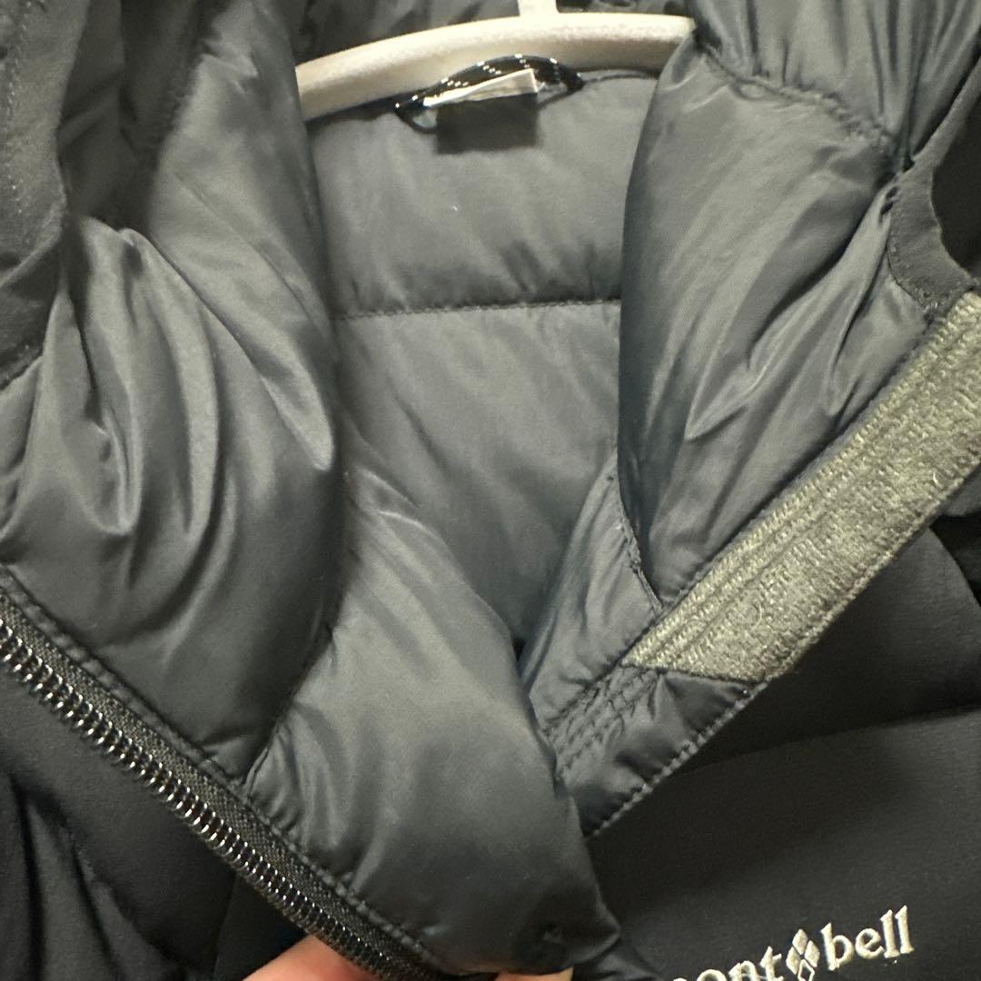 160 モンベル　ブラック ダウンジャケット フード付き