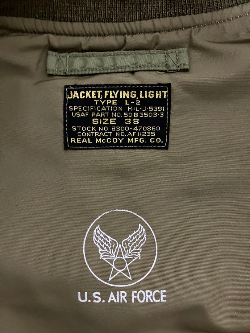 極美品　タグ付　THE REAL McCOY’S L-2 サイズ38 M