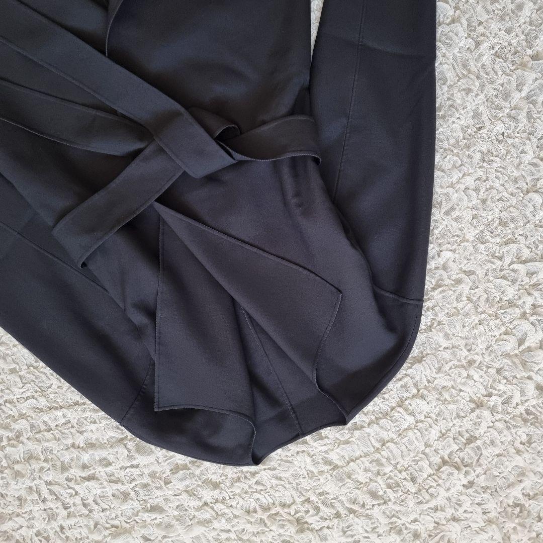 エストネーション ダブルフェイスリバーコート ベルト付 ロング　ネイビー