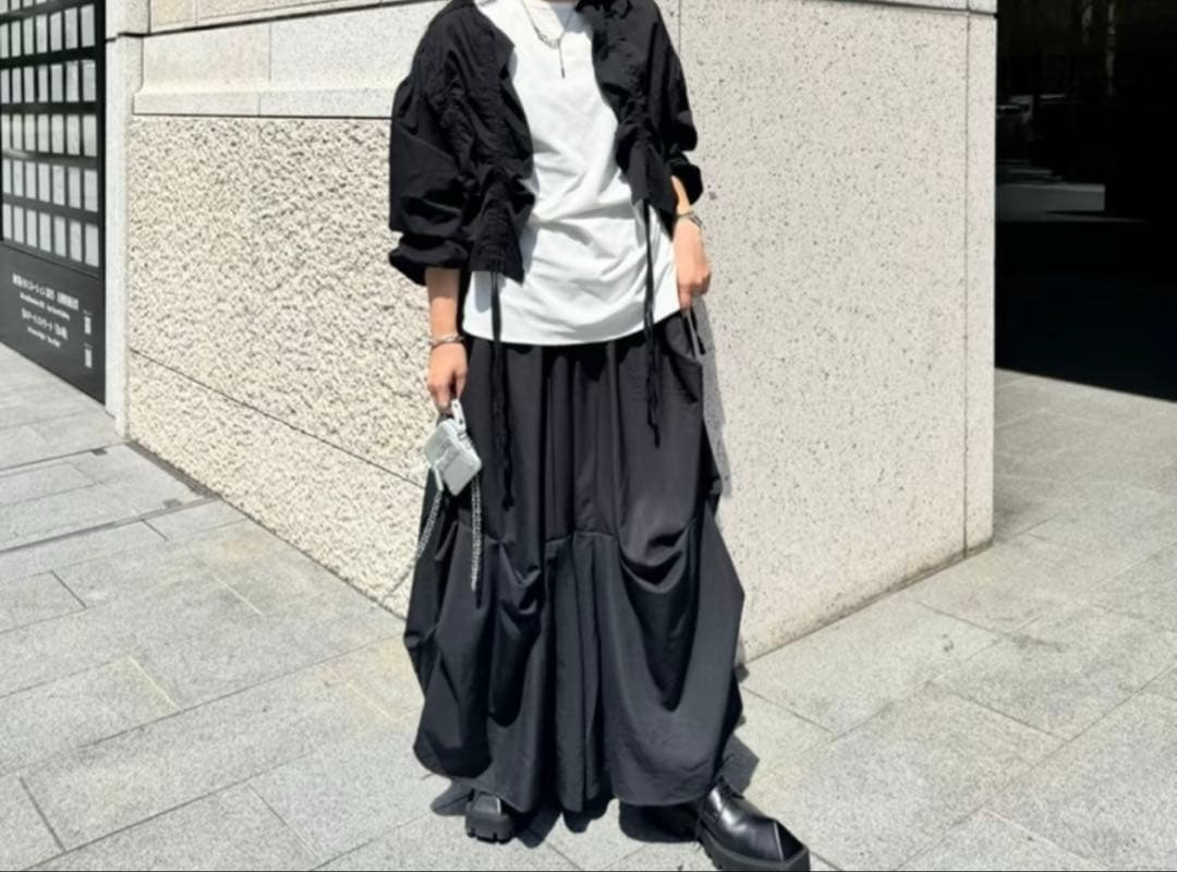 ぞうねこちゃんねる　ASYMM ピントリックスパンツブラック　Lサイズ