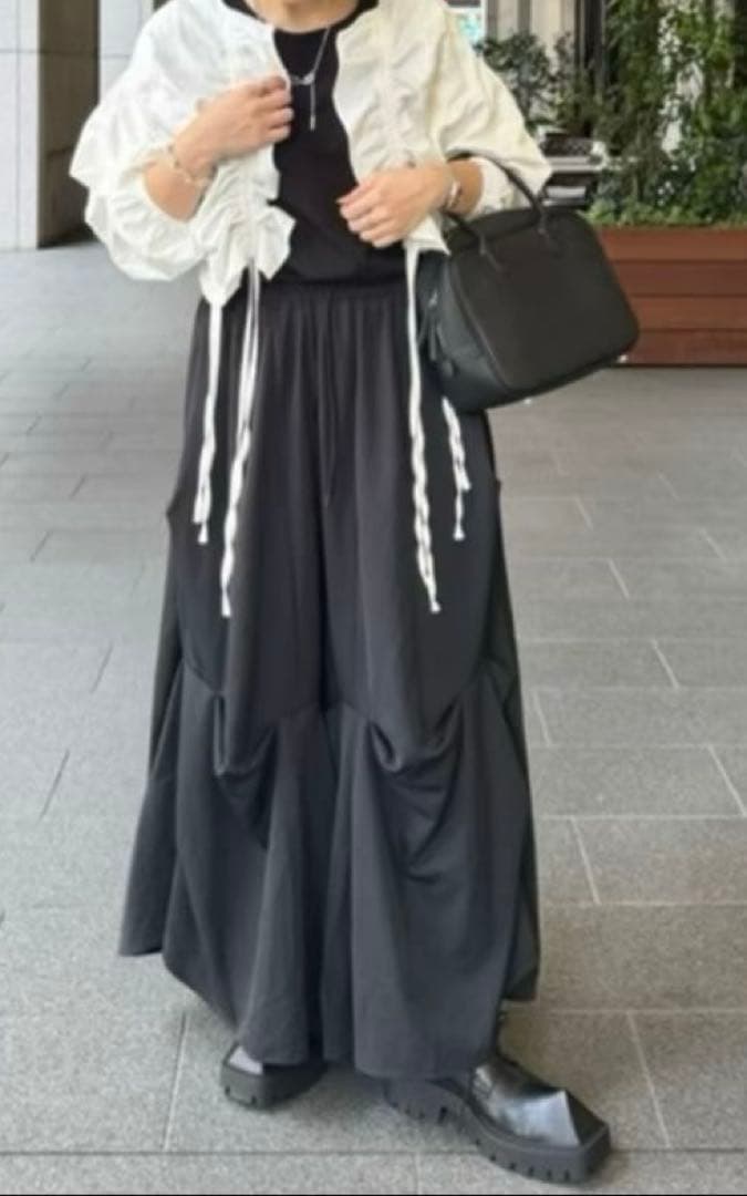 ぞうねこちゃんねる　ASYMM ピントリックスパンツブラック　Lサイズ