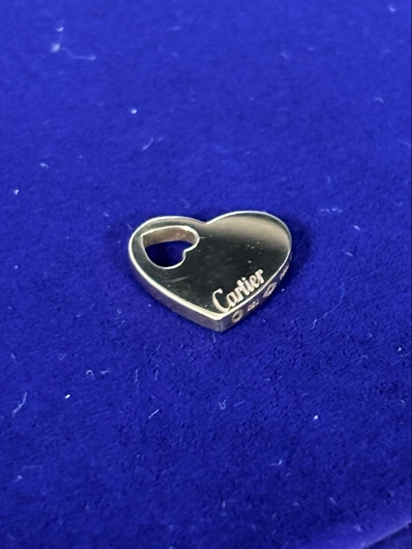 カルティエ　ハート　チャーム　ペンダントトップ　PG