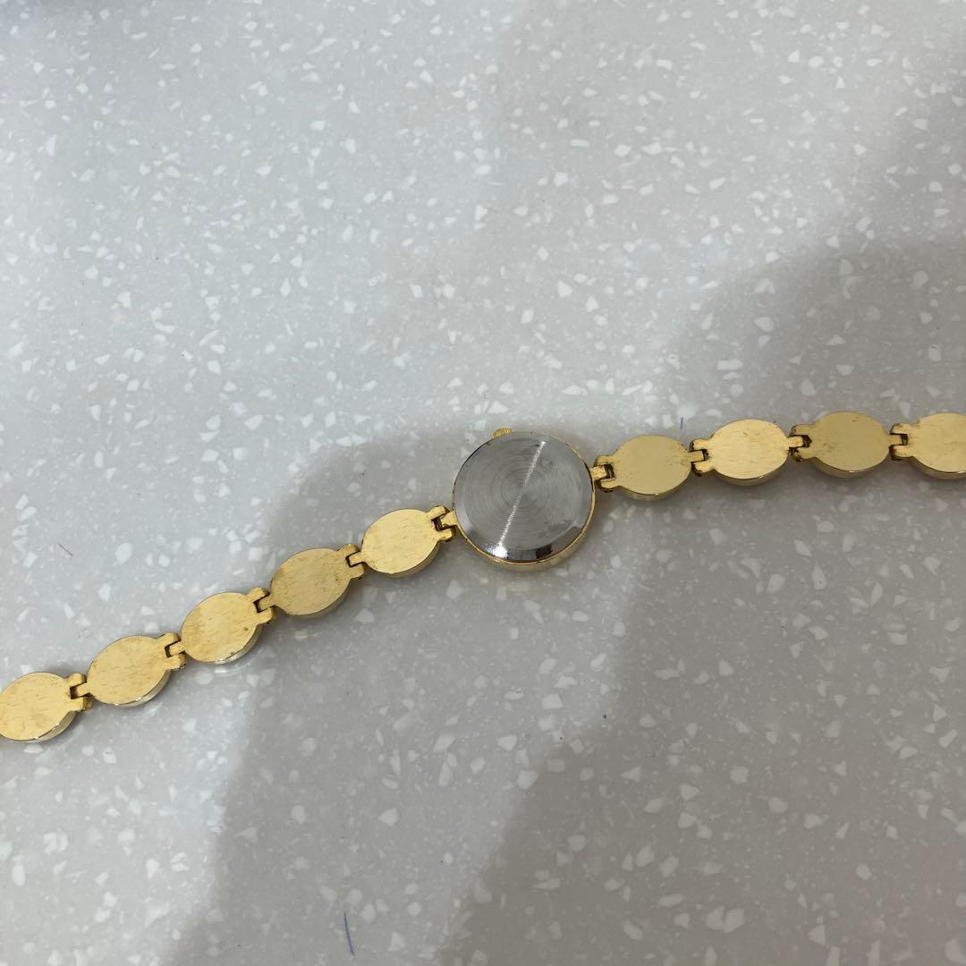 GEMTIME オパールウォッチ　電池新品　ゴールド ブルー アナログ腕時計