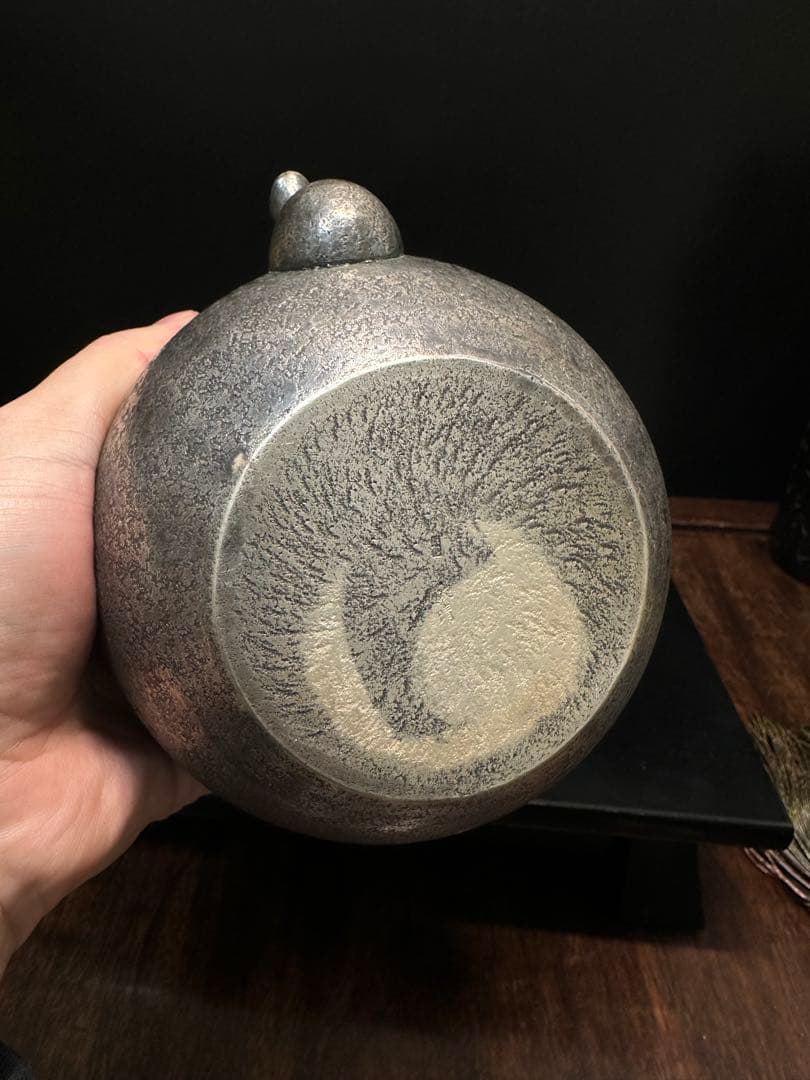 銀瓶　在銘　政晴 純銀　急須　666g 骨董　古美術