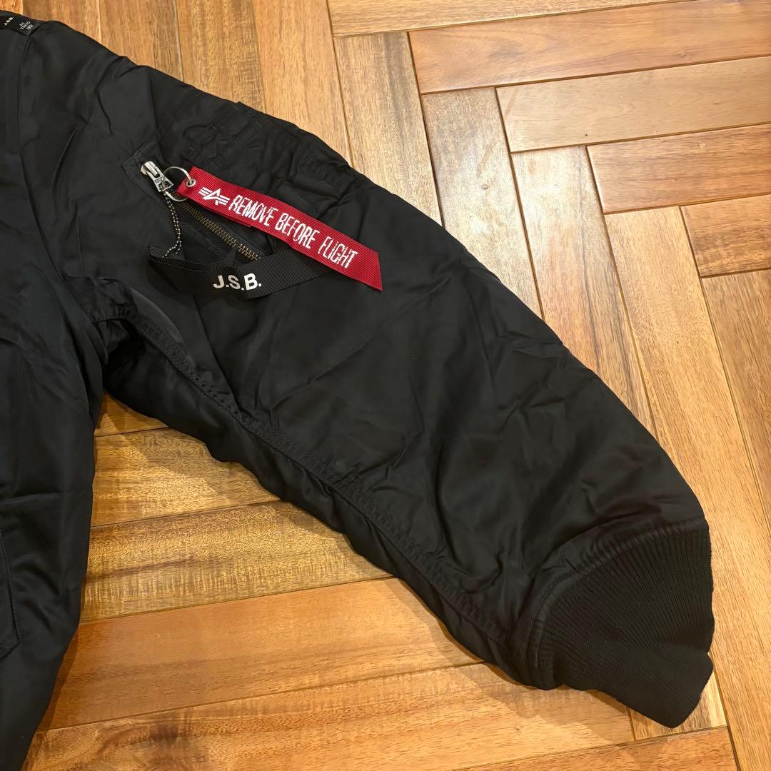 希少　ALPHA アルファ MA-1 J.S.B JSB 黒 L フライト