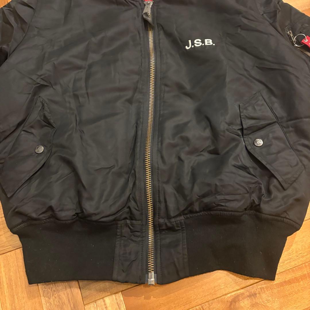 希少　ALPHA アルファ MA-1 J.S.B JSB 黒 L フライト