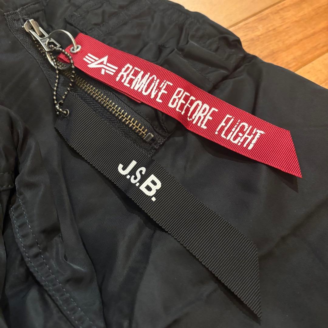 希少　ALPHA アルファ MA-1 J.S.B JSB 黒 L フライト