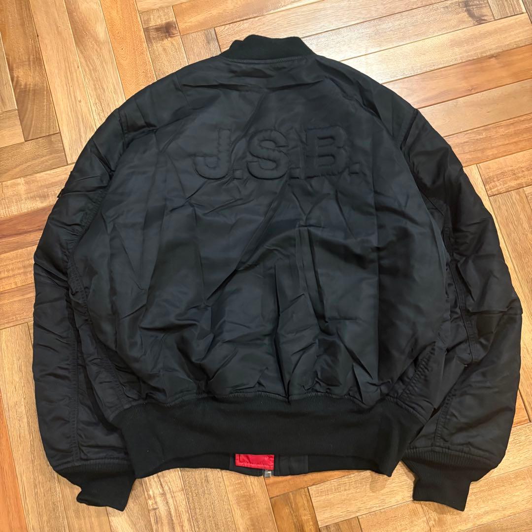 希少　ALPHA アルファ MA-1 J.S.B JSB 黒 L フライト