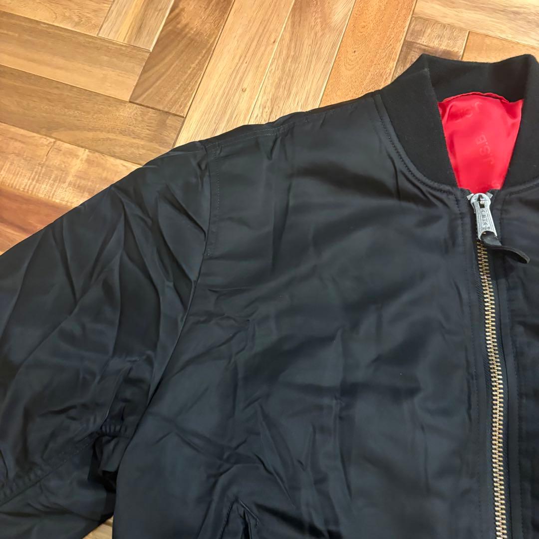 希少　ALPHA アルファ MA-1 J.S.B JSB 黒 L フライト