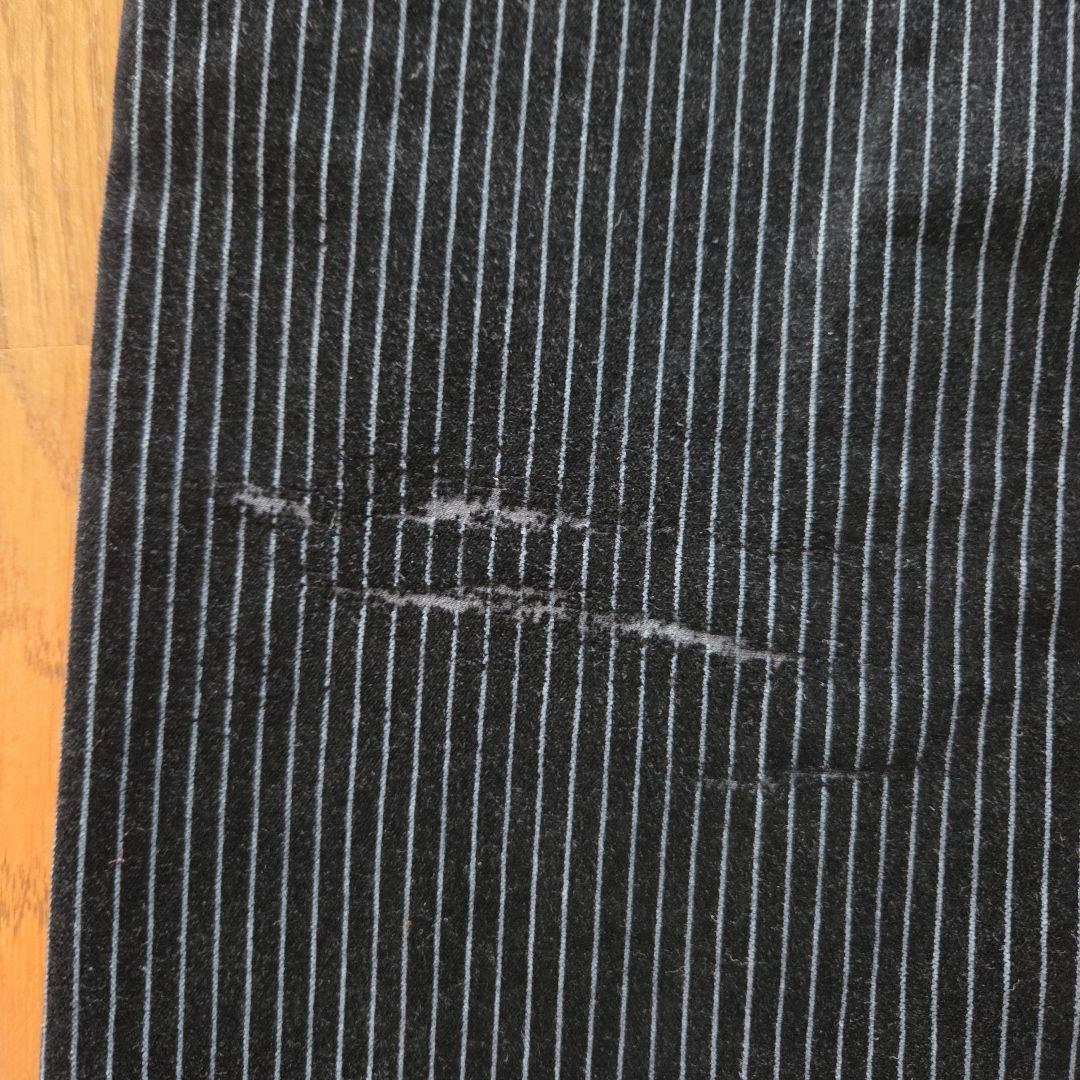 バーバリー ブラックレーベル セットアップ スーツ ベロア ブラック ストライプ