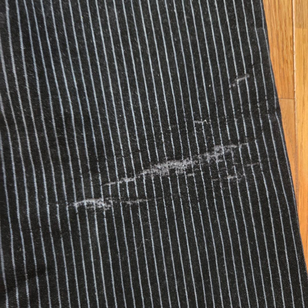 バーバリー ブラックレーベル セットアップ スーツ ベロア ブラック ストライプ