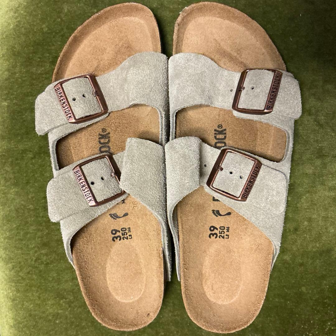 新品39ナロー幅トープスエードBIRKENSTOCKアリゾナ