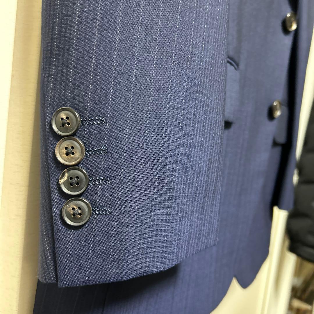 『新品未使用』ネイビー ストライプ スーツ