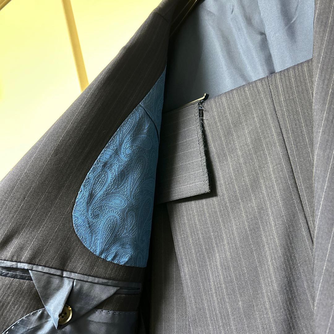 『新品未使用』ネイビー ストライプ スーツ