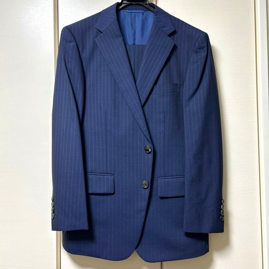 『新品未使用』ネイビー ストライプ スーツ