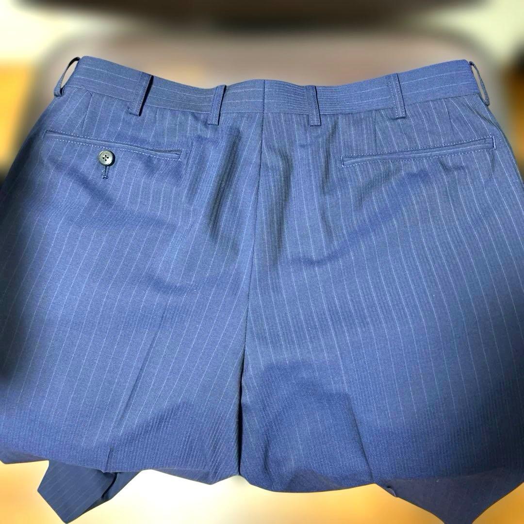 『新品未使用』ネイビー ストライプ スーツ