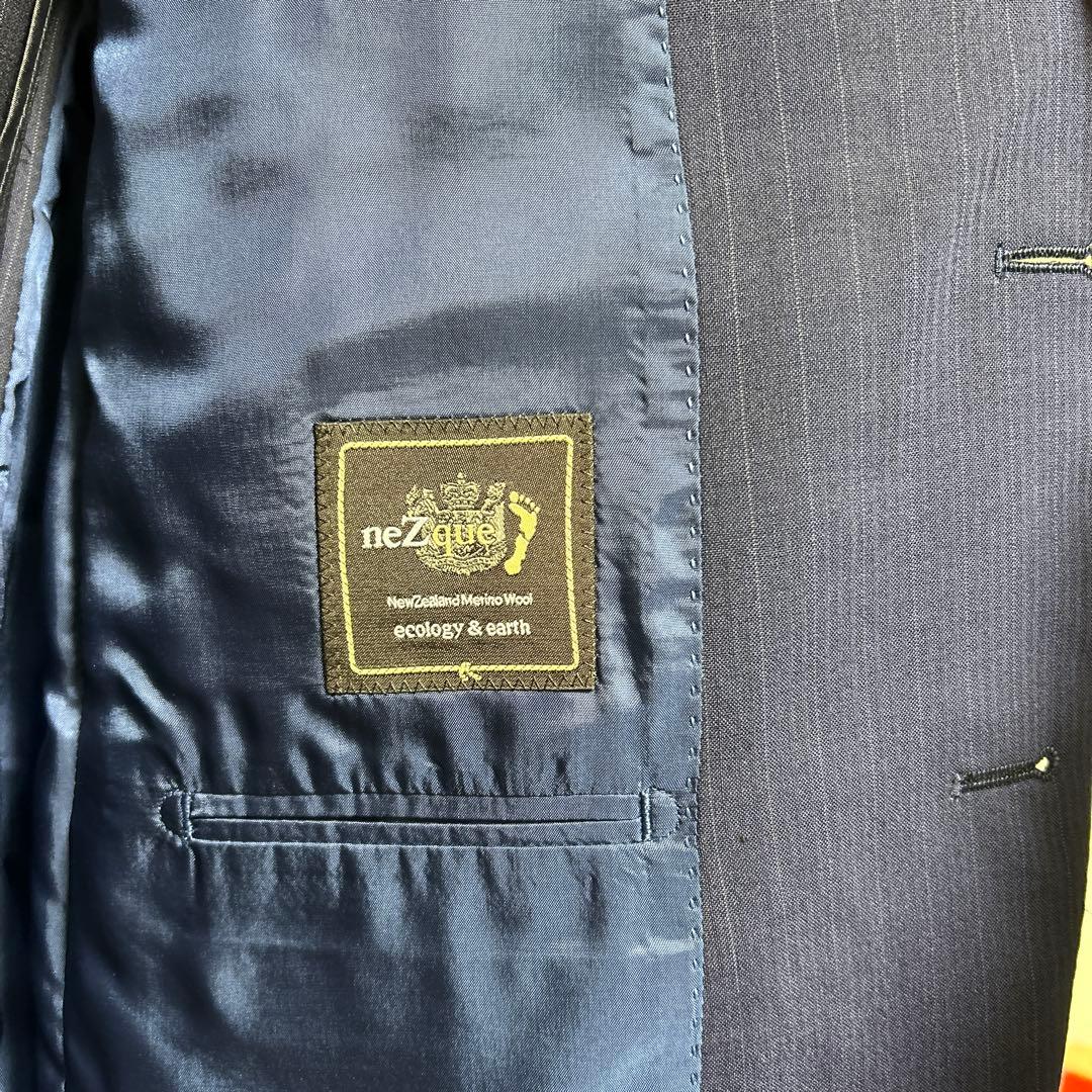 『新品未使用』ネイビー ストライプ スーツ