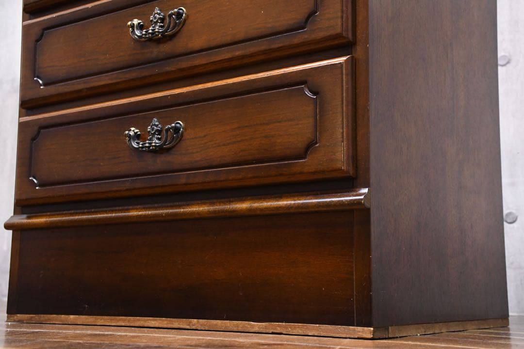 EBK67 カリモク コロニアル 4段 サイドチェスト QC1904 引き出し