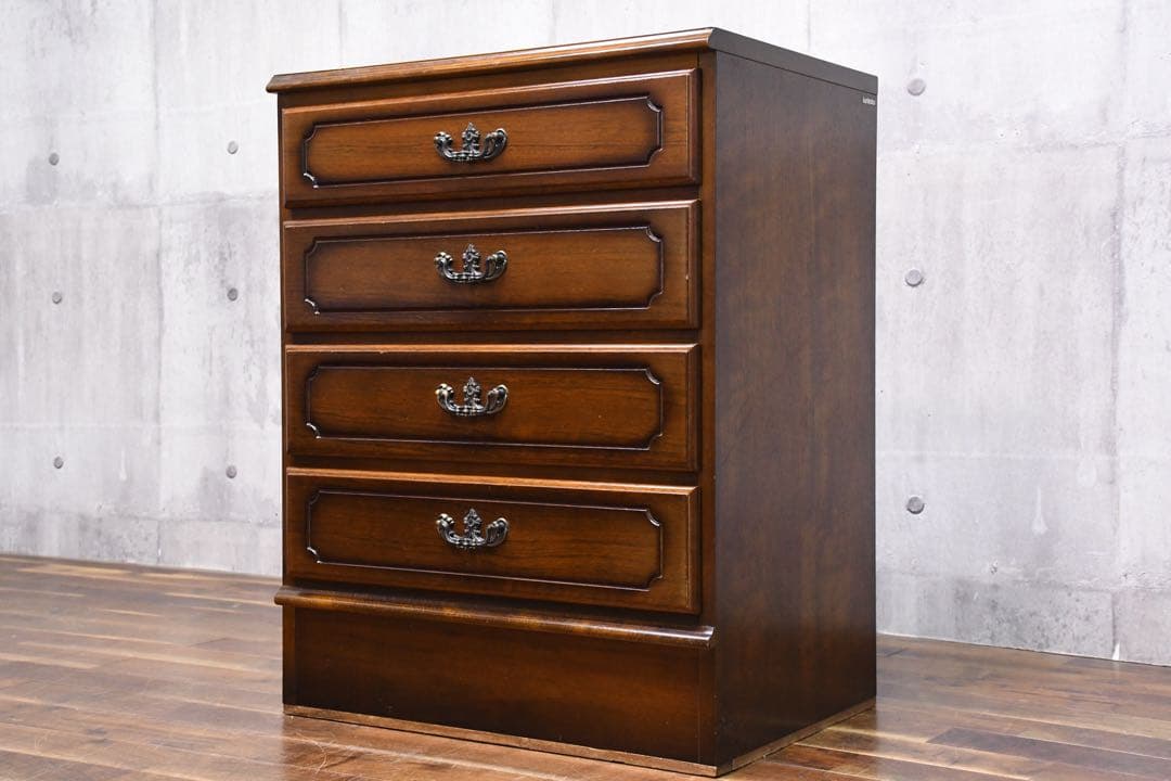 EBK67 カリモク コロニアル 4段 サイドチェスト QC1904 引き出し