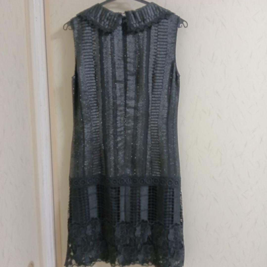 アナスイエレガントな黒のノースリーブチュニック