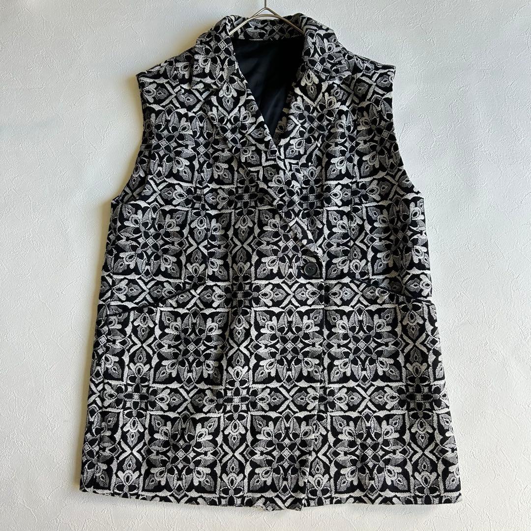 RADIATE ラディエイト 総柄ジャガード ベスト ジレ 9号