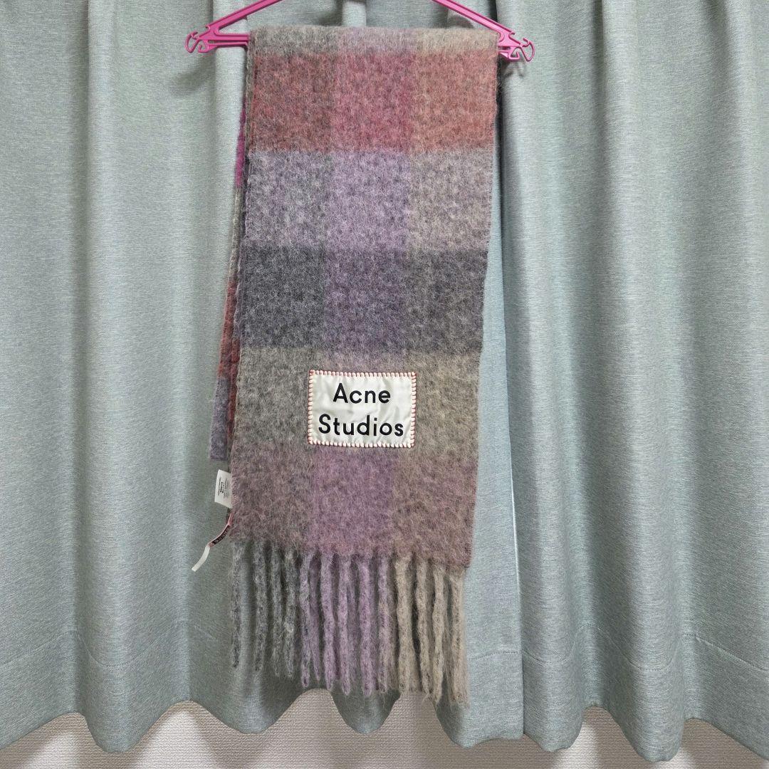 Acne Studios チェック柄マフラー 250x28cm