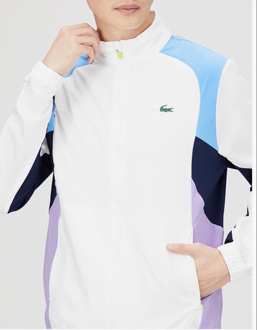 Lacoste マルチカラー ジャケットとネイビーパンツ セット