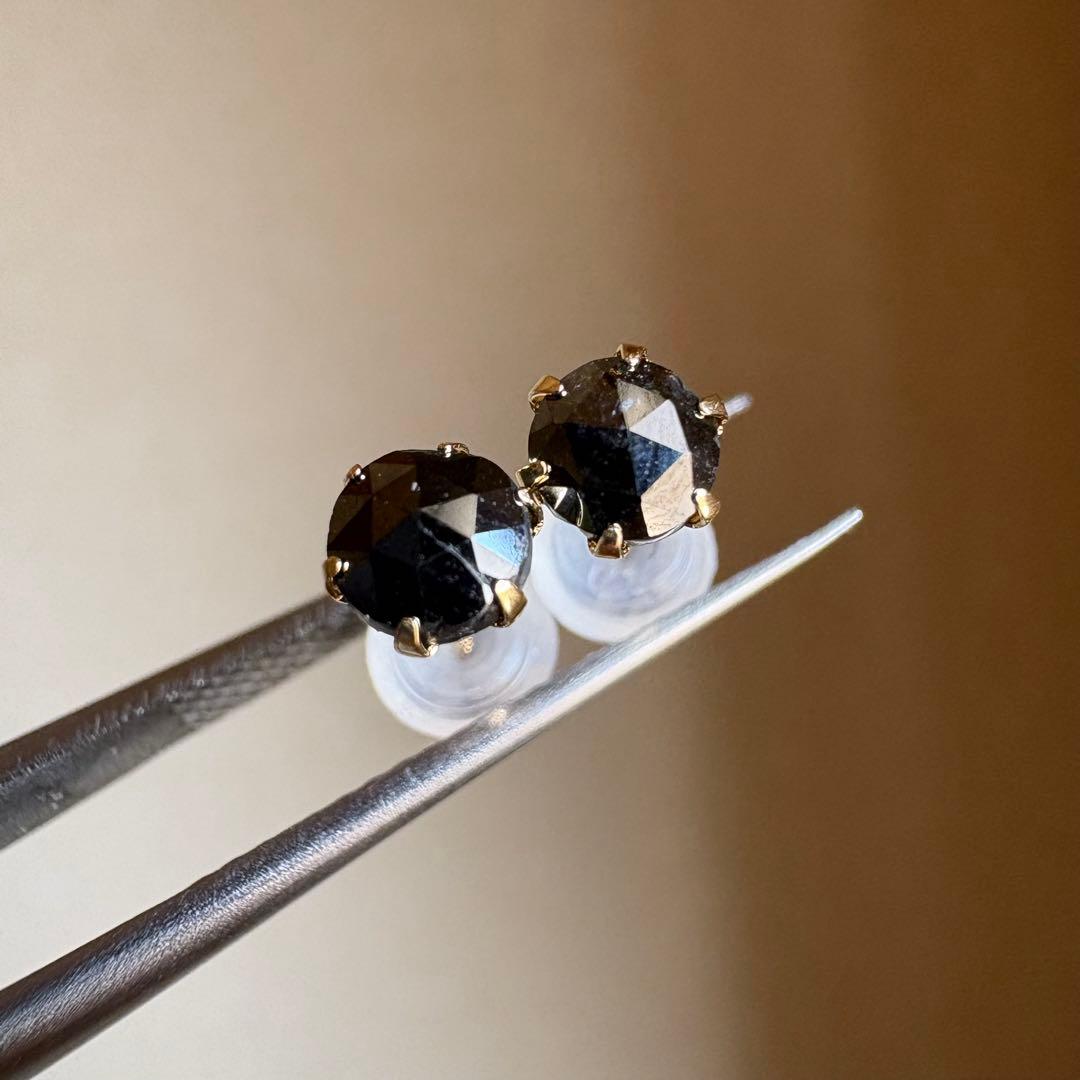 【スペシャルセール☆】 K18 ブラックダイヤモンド 0.50ct ピアス 4