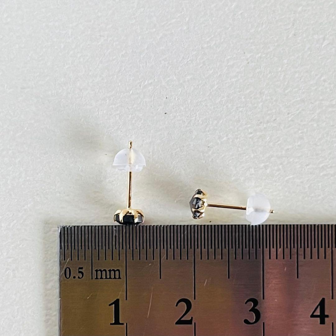 【スペシャルセール☆】 K18 ブラックダイヤモンド 0.50ct ピアス 4