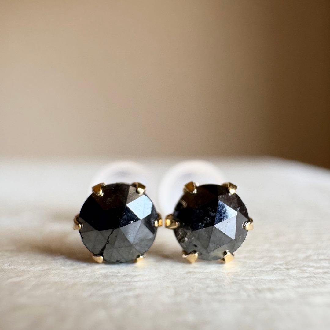 【スペシャルセール☆】 K18 ブラックダイヤモンド 0.50ct ピアス 4