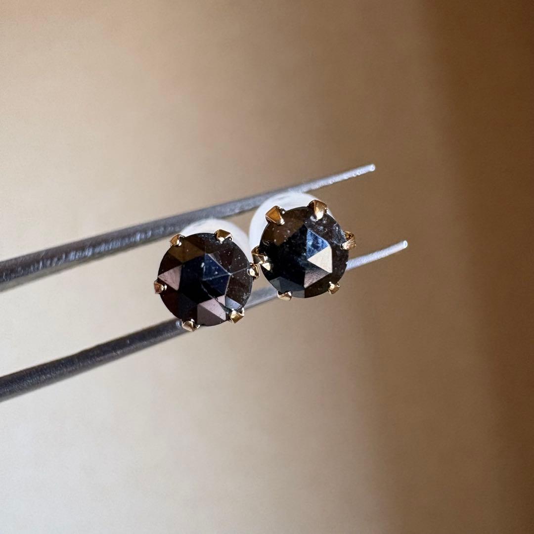 【スペシャルセール☆】 K18 ブラックダイヤモンド 0.50ct ピアス 4