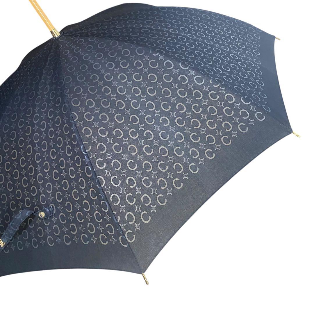 【希少】美品❗️CELINE 日傘　ロゴ　トリオンフ　C 長傘　オールド