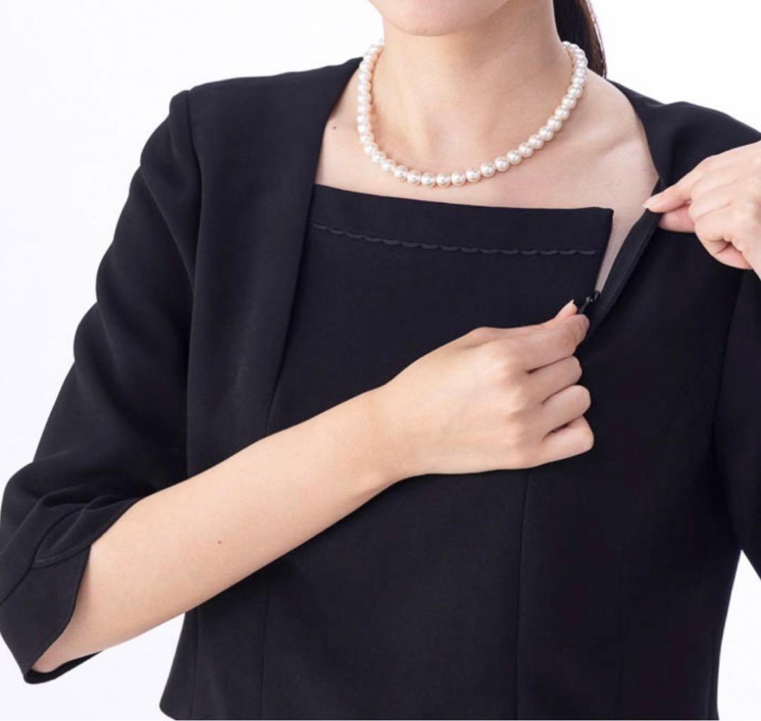 トウキョウソワール 喪服礼服　洗える前開きワンピース(ジャケット付き) 15号