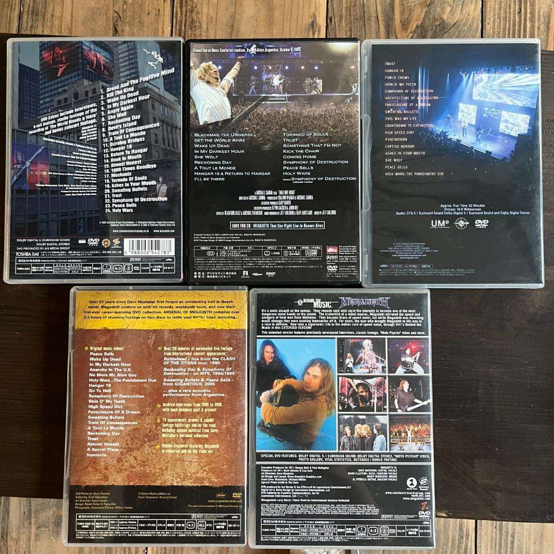 MEGADETH / メガデス　5種類DVD