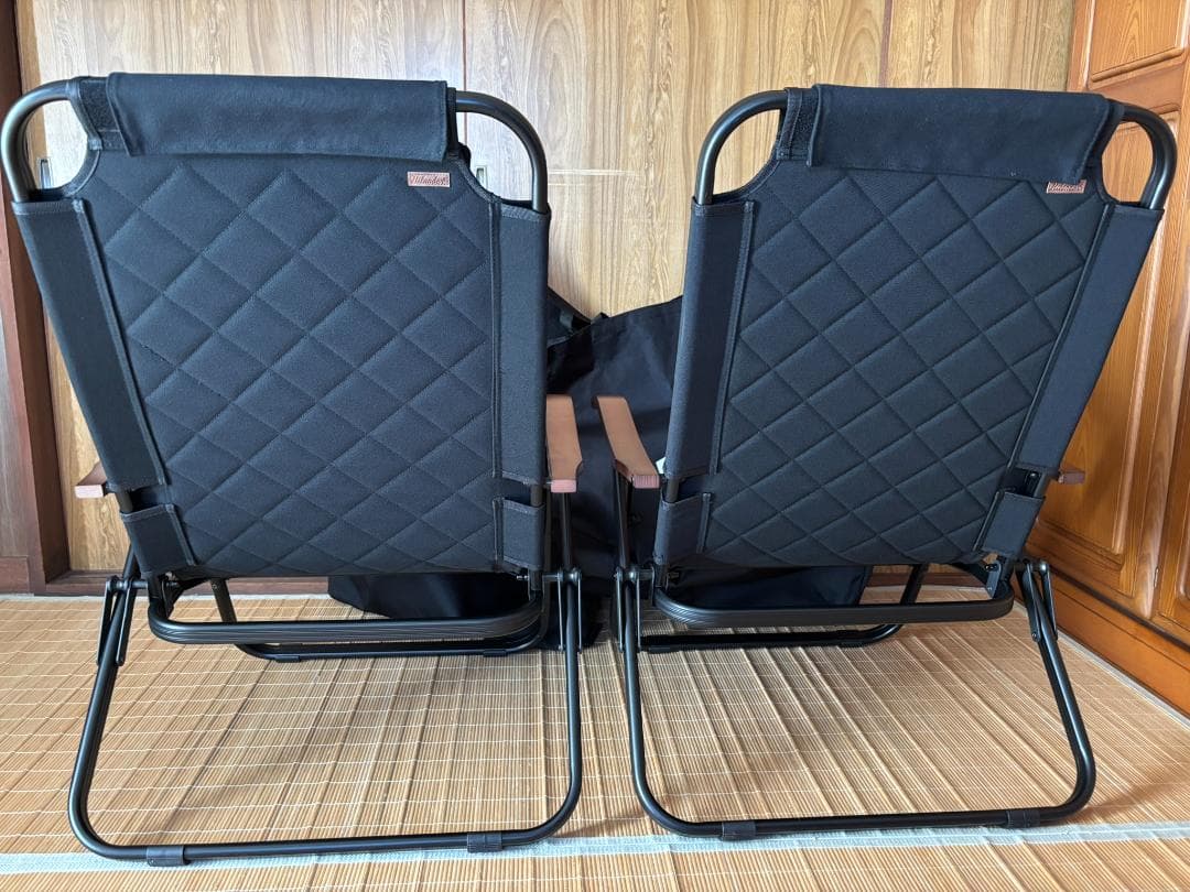 ハイランダー クライマックスローチェア2 ブラック AL(アルミ) 2脚セット