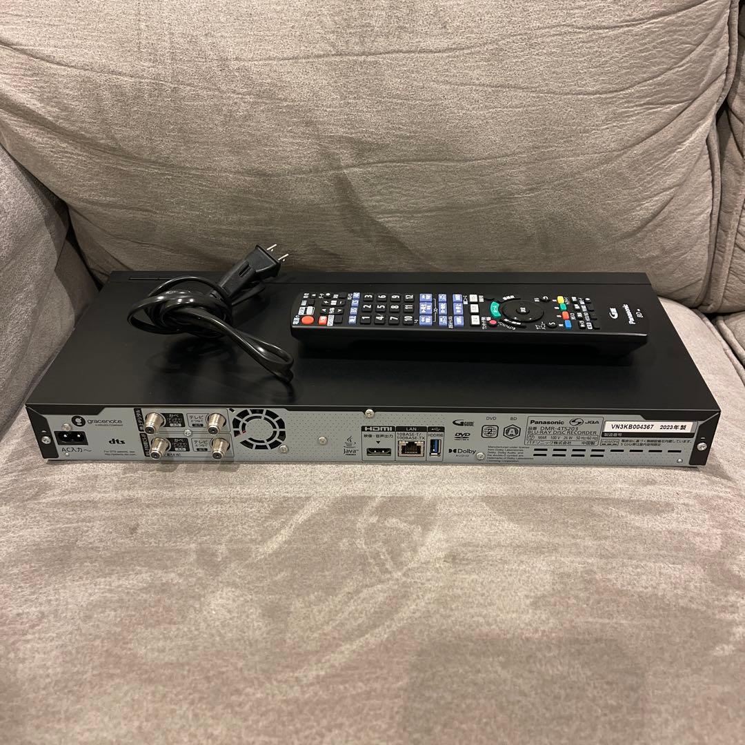2023年Panasonic 4K ブルーレイ レコーダー DMR-4TS203