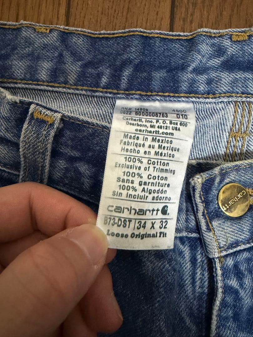 ウ*ん様 Carhartt カーハート ダブルニーデニム メキシコ製 W34 L