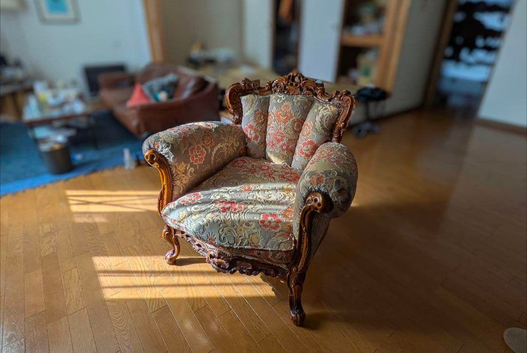 金華山織 シングル 一人掛け イタリア アンティーク 札幌 crash gate