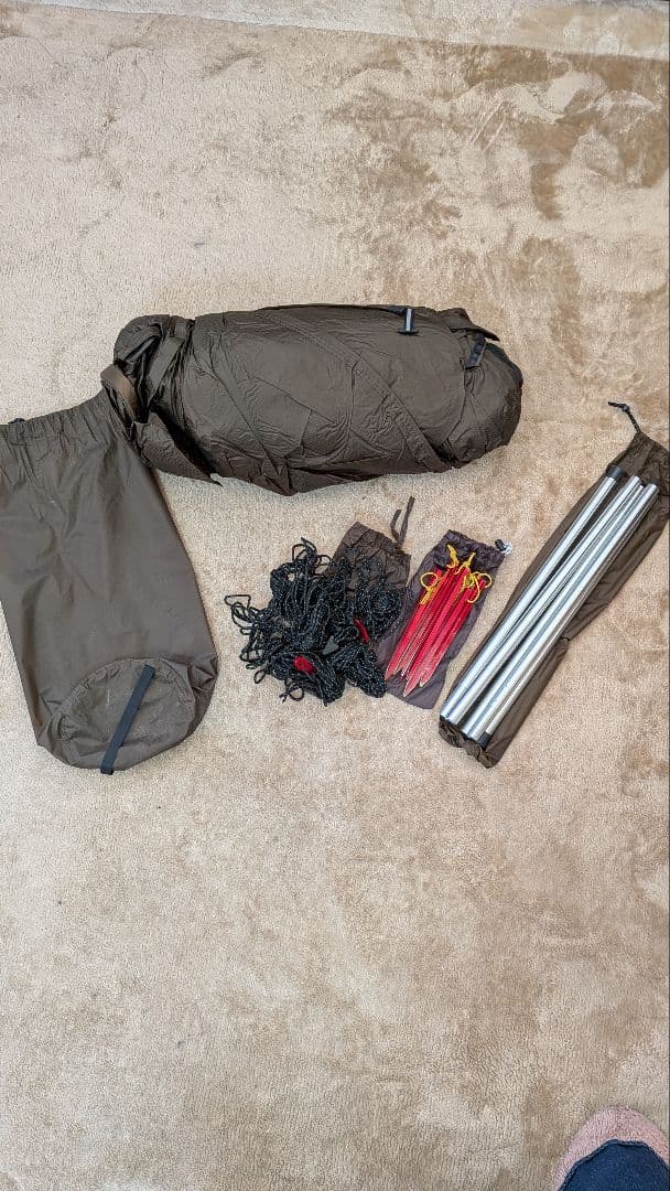 UnaFreely シルナイロン ワンポールテントダークブラウン 謎テント