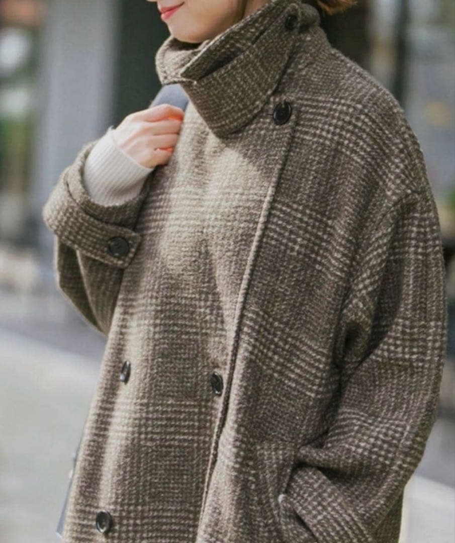 ミドル丈　ウールコート　スピックアンドスパン