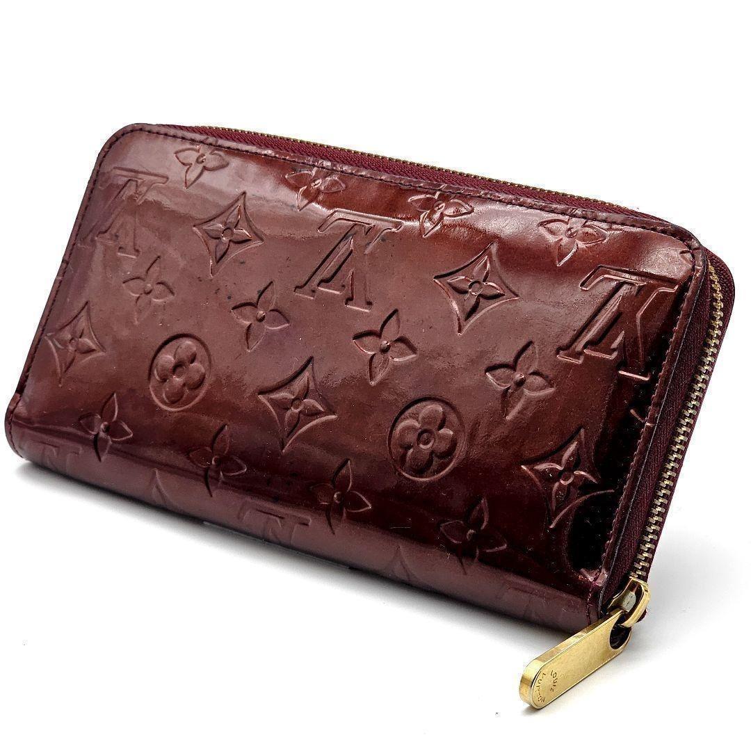 ルイヴィトン　ジッピーウォレット　ヴェルニ　　パープル　長財布　E271